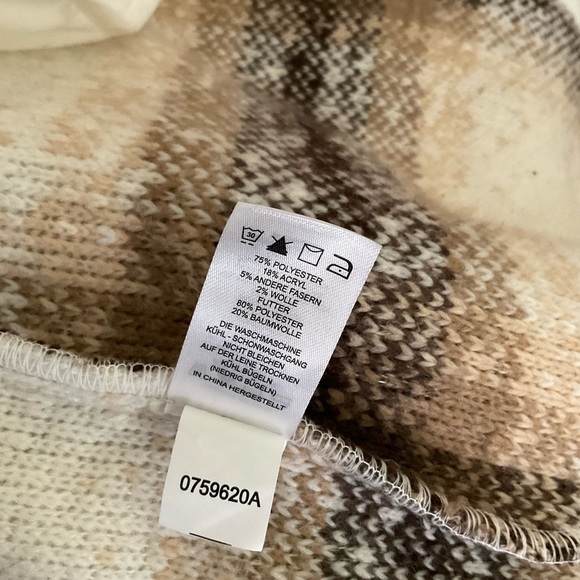 Joie Windowpane Plaid Woven Long Shirt Jacket Size Small - Picture 3 of 7